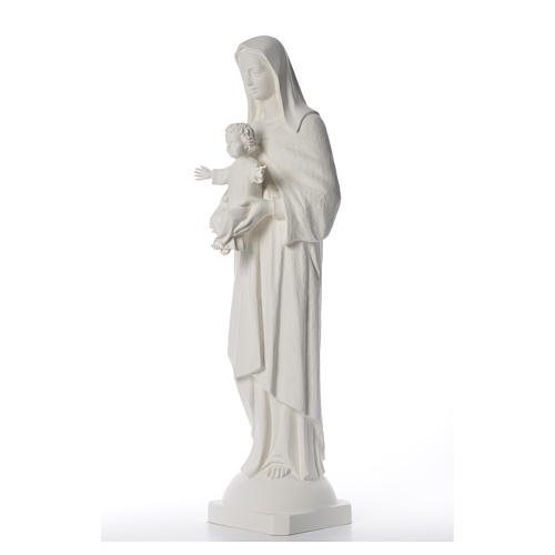 Statue, Muttergottes mit Kind, 110 cm, Fiberglas, weiß 2