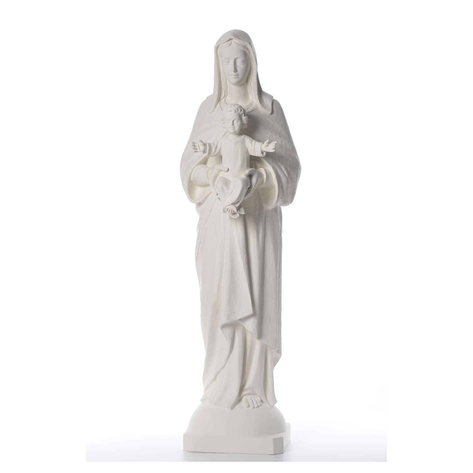 Virgin Mary with baby 110 cm statue in fiberglass, white | online sales ...