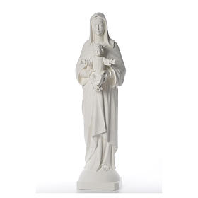 Vierge avec Enfant Jésus 110 cm fibre de verre blanc