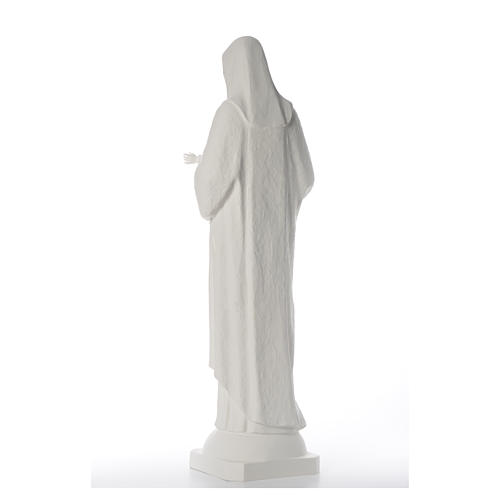 Vierge avec Enfant Jésus 110 cm fibre de verre blanc 3