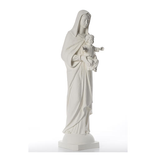 Vierge avec Enfant Jésus 110 cm fibre de verre blanc 4