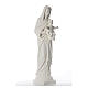 Virgin Mary with baby 110 cm statue in fiberglass, white s4