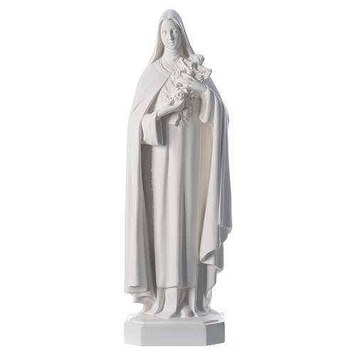 Sainte Thérèse en fibre de verre blanche 60cm 1