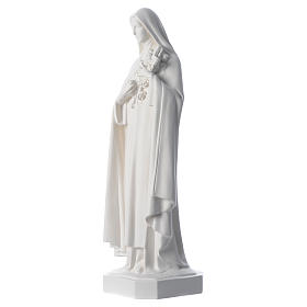 Saint Teresa white fiberglass statue, 60 cm