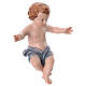 Enfant Jésus fibre de verre bras ouverts pagne bleu s7