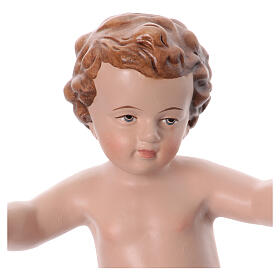 Baby Jesus figurine fiberglass open arms blue drape