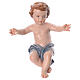 Baby Jesus figurine fiberglass open arms blue drape s1