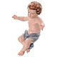 Baby Jesus figurine fiberglass open arms blue drape s3