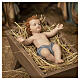 Baby Jesus figurine fiberglass open arms blue drape s2