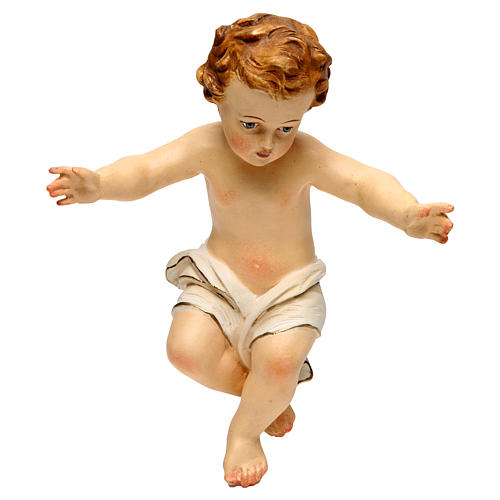 Niño Jesús Fibra de Vidrio brazos abiertos paño blanco fibra de vidrio 1