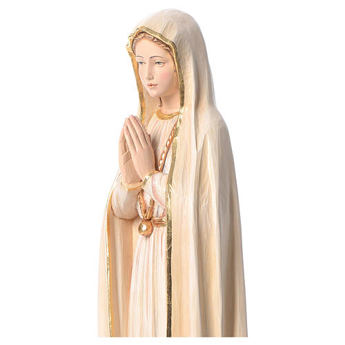 Virgen de Fátima 100 cm  fibra de vidrio pintada de la Val Gardena 4