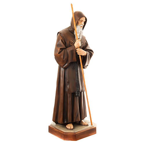 Saint Francis of Paola 170 cm in painted fiberglass 3