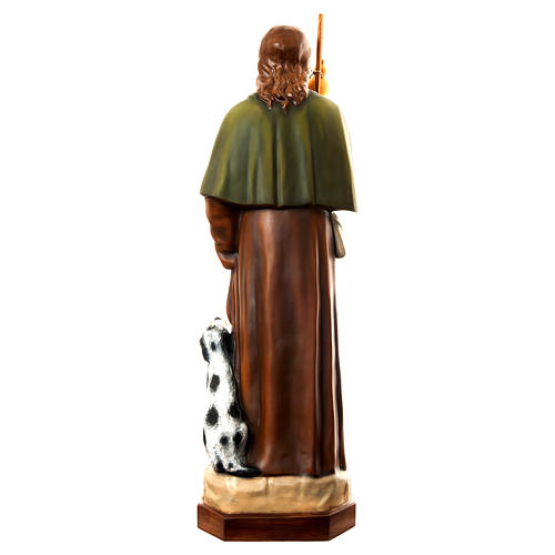 Saint Roch with dog 160 cm in painted fiberglass 5