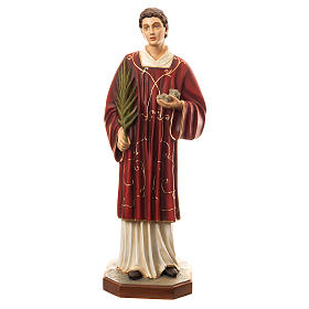 Heiliger Stefan, aus Fiberglas, 110 cm, frabig gefasst, spezielle Oberflächenbehandlung