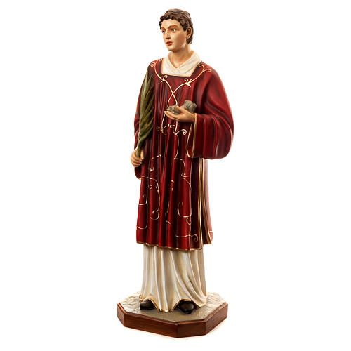 Heiliger Stefan, aus Fiberglas, 110 cm, frabig gefasst, spezielle Oberflächenbehandlung 2