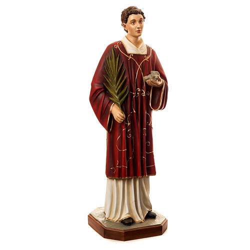 Heiliger Stefan, aus Fiberglas, 110 cm, frabig gefasst, spezielle Oberflächenbehandlung 3