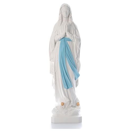Virgen de Lourdes 160 cm fibra de vidrio con colores originales 1