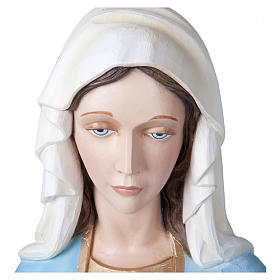 Estatua Virgen Milagrosa 160 cm fibra de vidrio PARA EXTERIOR