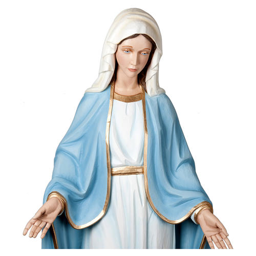 Estatua Virgen Milagrosa 160 cm fibra de vidrio PARA EXTERIOR 3