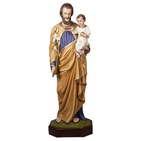 Estatua San José con Niño 160 cm fibra de vidrio PARA EXTERIOR