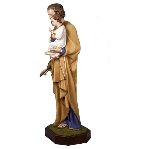 Statue Saint Joseph et Enfant Jésus 160 cm fibre de verre POUR EXTÉRIEUR 3