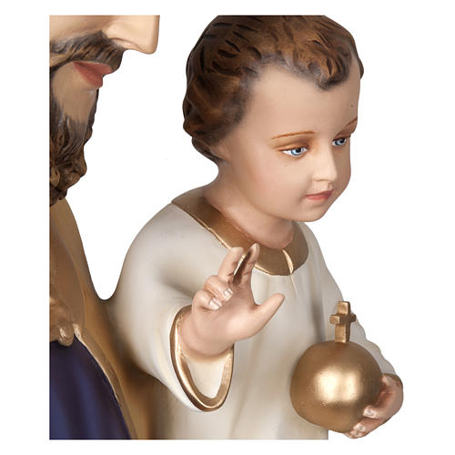 Statue Saint Joseph et Enfant Jésus 160 cm fibre de verre POUR EXTÉRIEUR 5