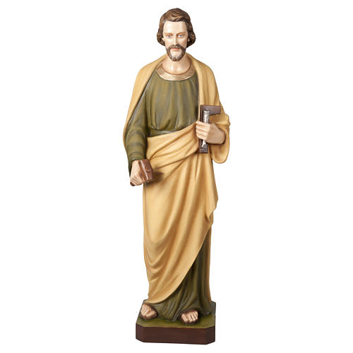 Statue of St. Joseph the Worker in fibreglass 100 cm for EXTERNAL USE 1