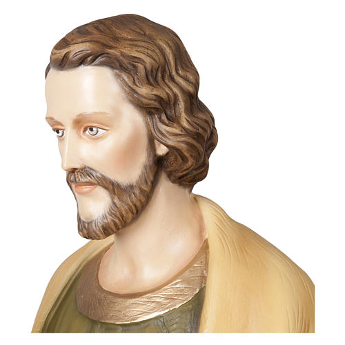 Statue of St. Joseph the Worker in fibreglass 100 cm for EXTERNAL USE 5