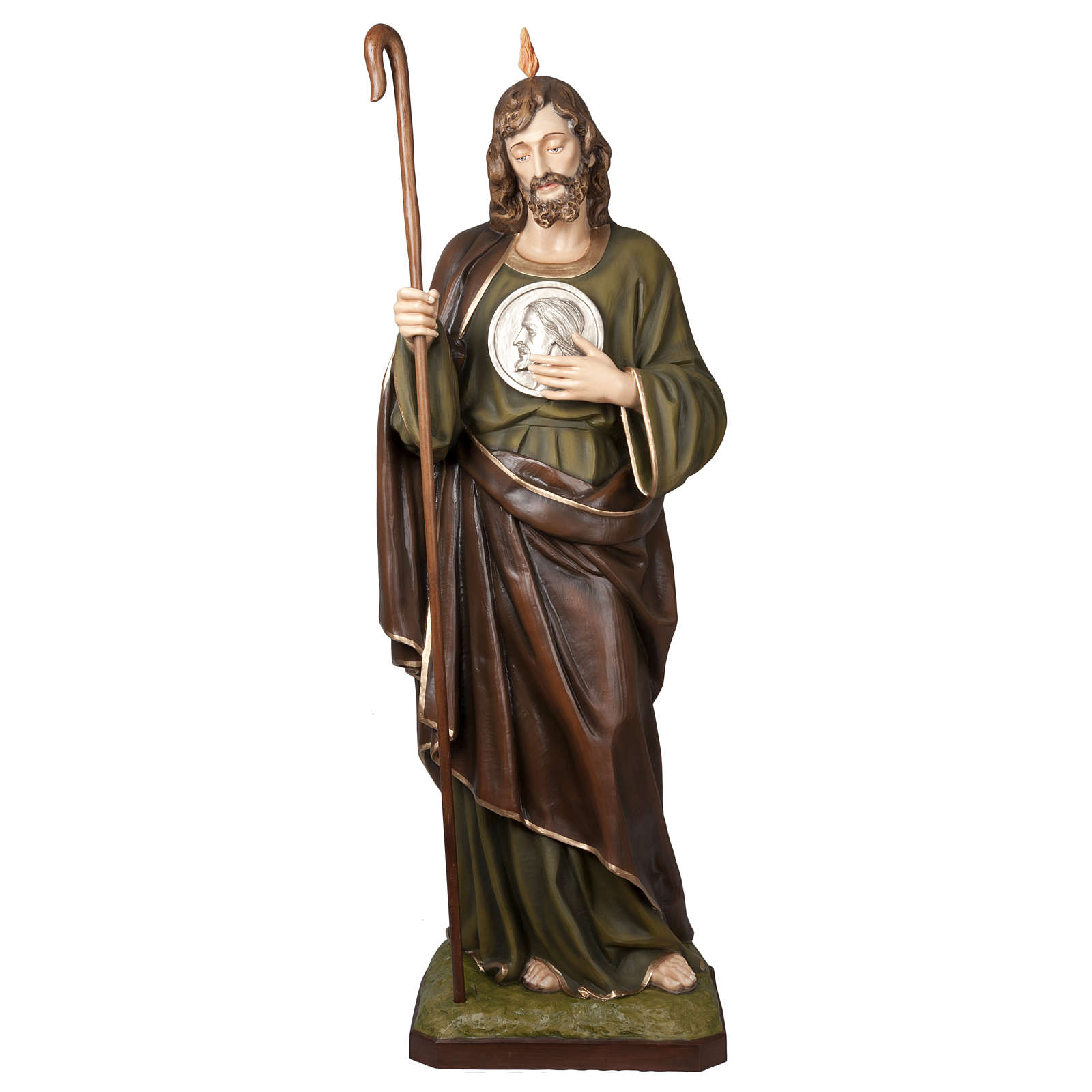 Estatua San Judas Tadeo 160 Cm Fibra De Vidrio PARA EXTERIOR Venta 