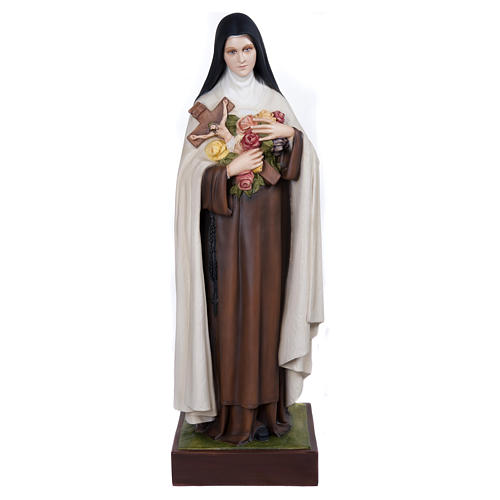 Statue of St. Theresa in fibreglass 100 cm for EXTERNAL USE 1