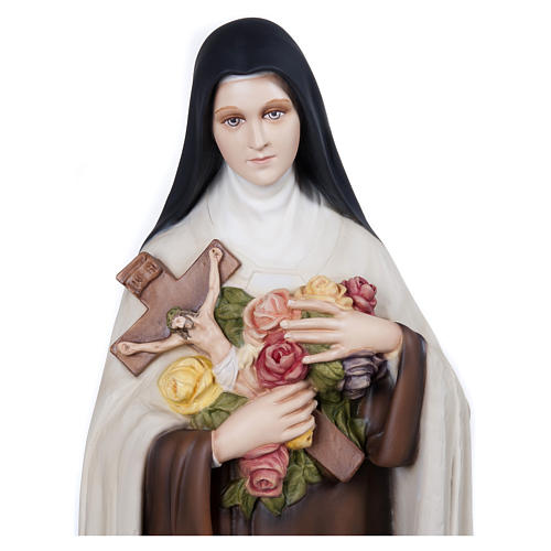 Statue of St. Theresa in fibreglass 100 cm for EXTERNAL USE 2