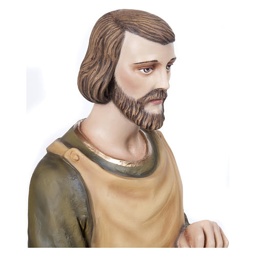 Statue of St. Joseph the Woodworker in fibreglass 80 cm for EXTERNAL USE 3