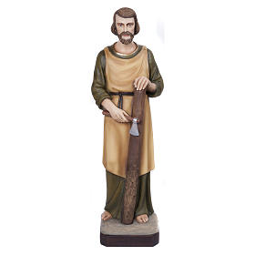 Estatua San José carpintero 80 cm fiberglass PARA EXTERIOR