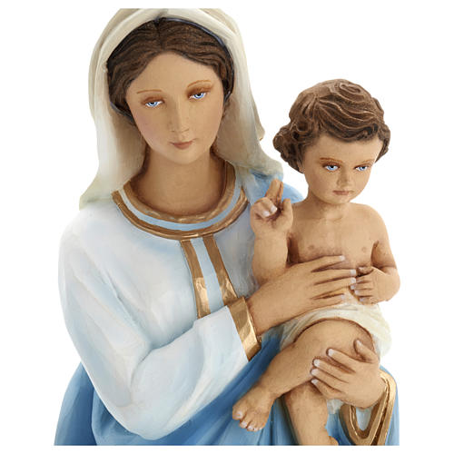 Statue of the Virgin Mary with Baby Jesus in fibreglass 60 cm for EXTERNAL USE 2