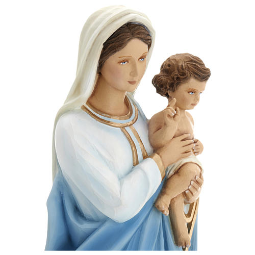 Statue of the Virgin Mary with Baby Jesus in fibreglass 60 cm for EXTERNAL USE 6