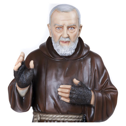 Statue of Padre Pio in fibreglass 110 cm for EXTERNAL USE 6