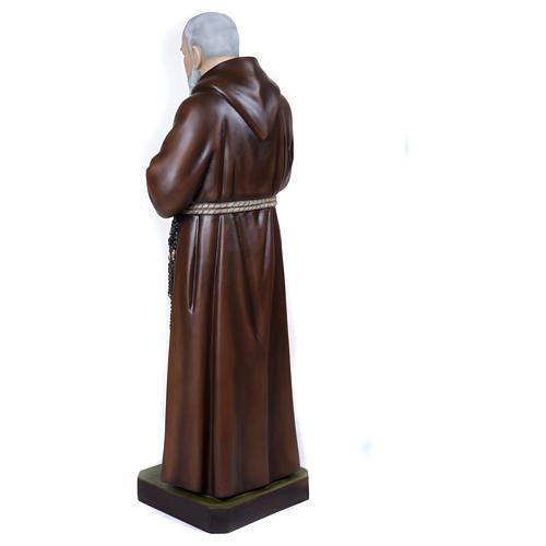 Estatua Padre Pío 110 cm fibra de vidrio PARA EXTERIOR 9