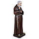Statue Père Pio fibre de verre 110 cm POUR EXTÉRIEUR s7