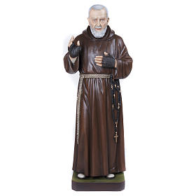 Padre Pio 110 cm fibra de vidro PARA EXTERIOR