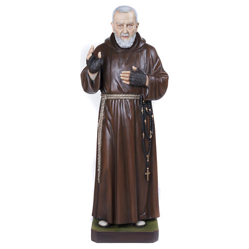 Padre Pio 110 cm fibra de vidro PARA EXTERIOR 1