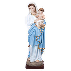 Statue of the Virgin Mary with Baby Jesus in fibreglass 100 cm for EXTERNAL USE