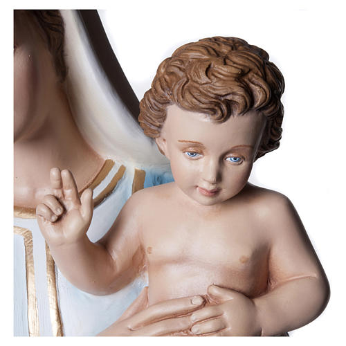 Statue of the Virgin Mary with Baby Jesus in fibreglass 100 cm for EXTERNAL USE 2
