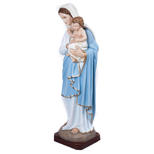 Statue of the Virgin Mary with Baby Jesus in fibreglass 100 cm for EXTERNAL USE 3
