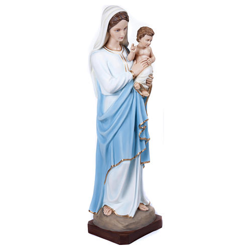 Statue of the Virgin Mary with Baby Jesus in fibreglass 100 cm for EXTERNAL USE 6