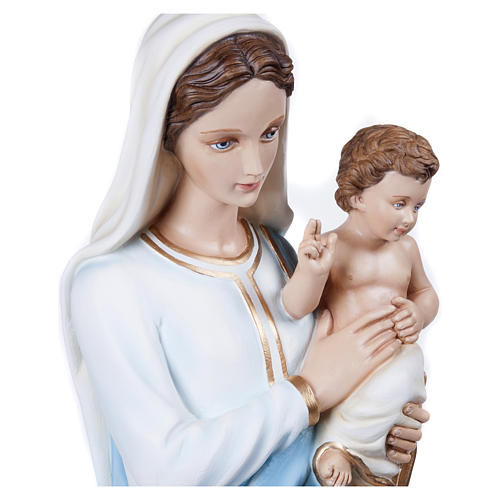 Statue of the Virgin Mary with Baby Jesus in fibreglass 100 cm for EXTERNAL USE 7