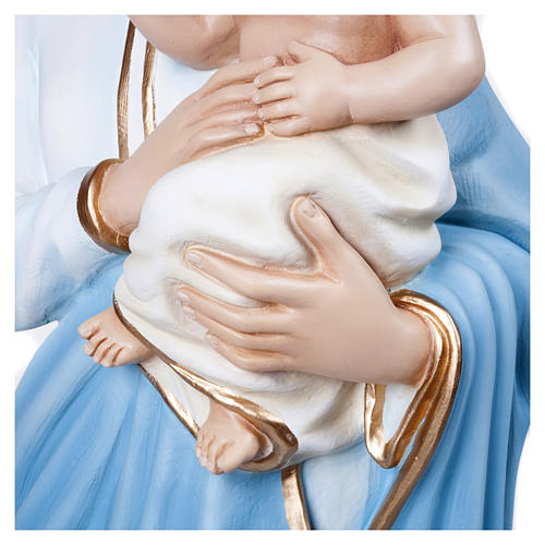 Statue of the Virgin Mary with Baby Jesus in fibreglass 100 cm for EXTERNAL USE 8