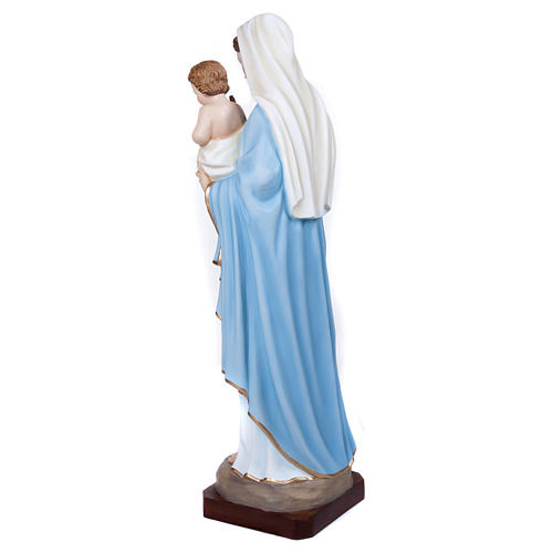 Statue of the Virgin Mary with Baby Jesus in fibreglass 100 cm for EXTERNAL USE 9