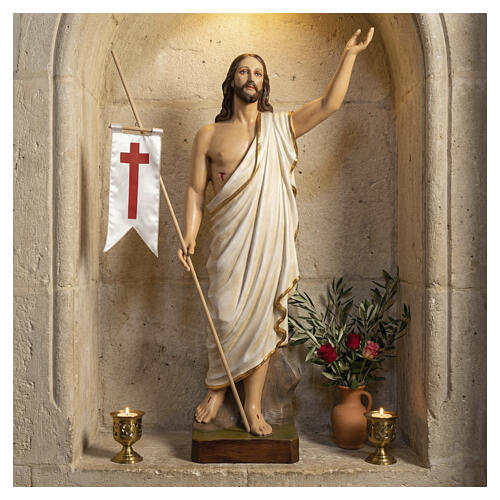 Statue Christ Ressuscité fibre de verre 85 cm POUR EXTÉRIEUR 5