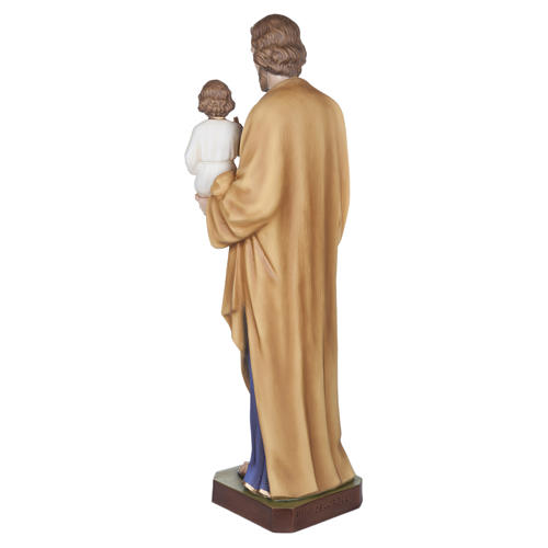 Statue of St. Joseph with Baby Jesus in fibreglass 100 cm for EXTERNAL USE 11
