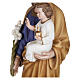 Statue of St. Joseph with Baby Jesus in fibreglass 100 cm for EXTERNAL USE s3